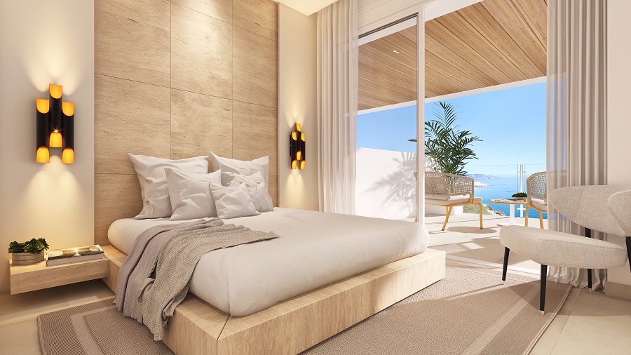 Nuovo progetto a Nerja di appartamenti con 2 e 3 camere da letto, splendida vista sul mare e piscina comune, campo da padel, palestra e altro ancora.
