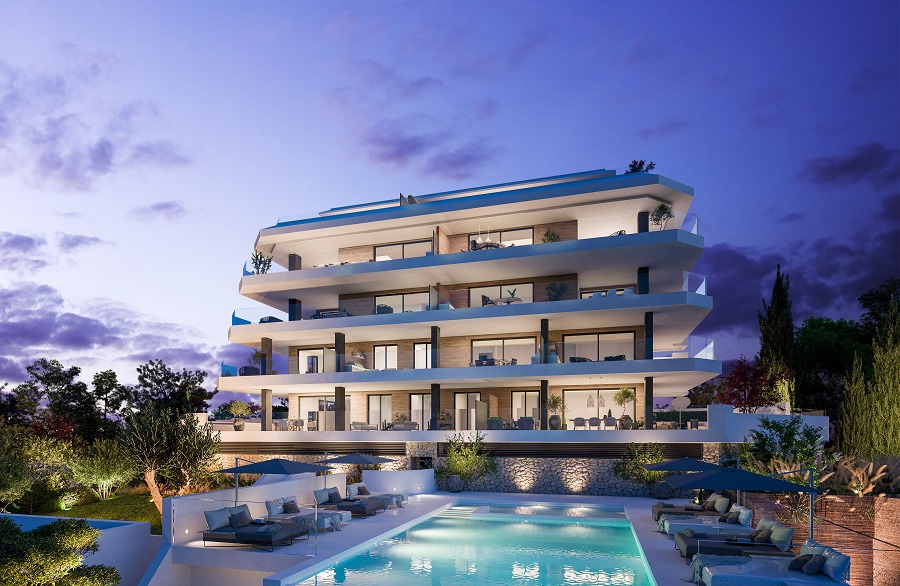 Zeer luxe appartementen met groot terras en geweldig uitzicht