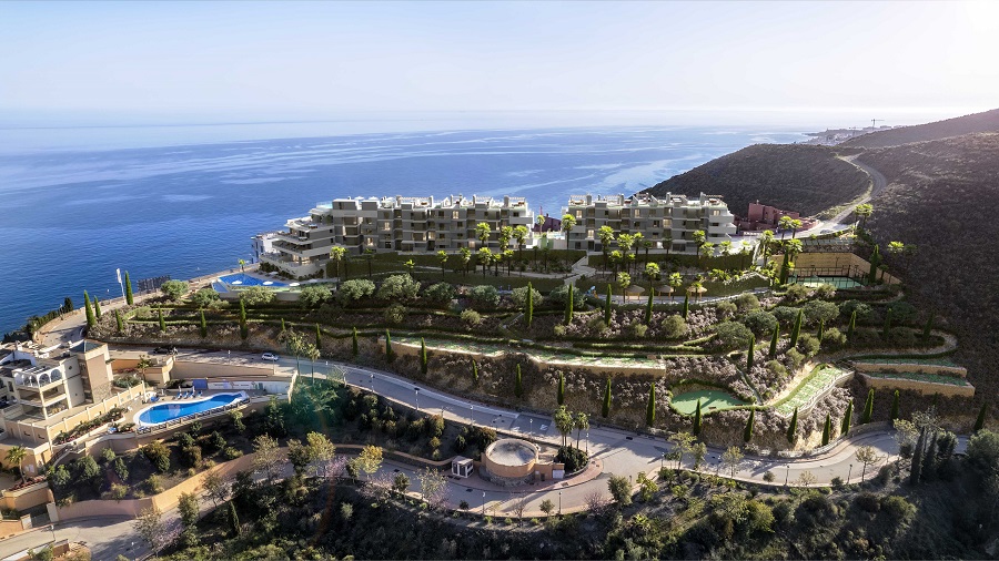 Nuevo proyecto en Nerja de apartamentos de 2 y 3 dormitorios, impresionantes vistas al mar y piscina comunitaria, pista de pádel, gimnasio y mucho más.