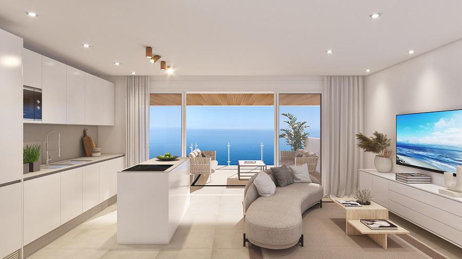 Nuevo proyecto en Nerja de apartamentos de 2 y 3 dormitorios, impresionantes vistas al mar y piscina comunitaria, pista de pádel, gimnasio y mucho más.