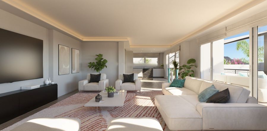 Villas de luxe avec des styles modernes dans l’urbanisation Balcones del Peñoncillo à Torrox Costa.