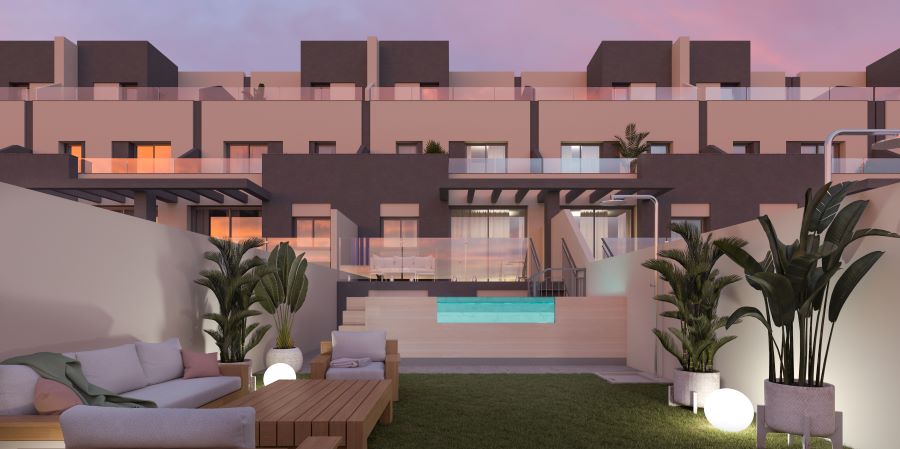 Case a schiera con piscina privata a Torrox Costa.