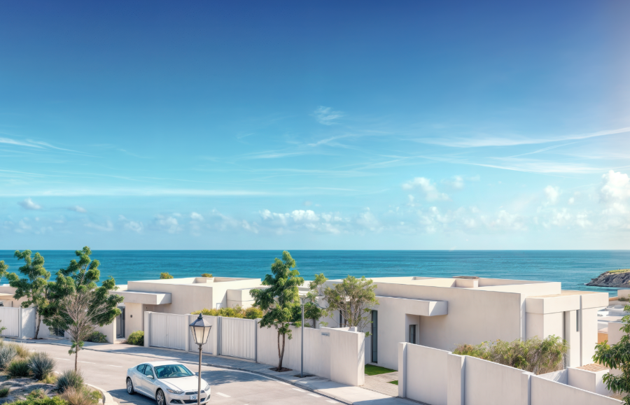 Geschakelde woningen met prachtig zeezicht en privézwembad in Lagos.