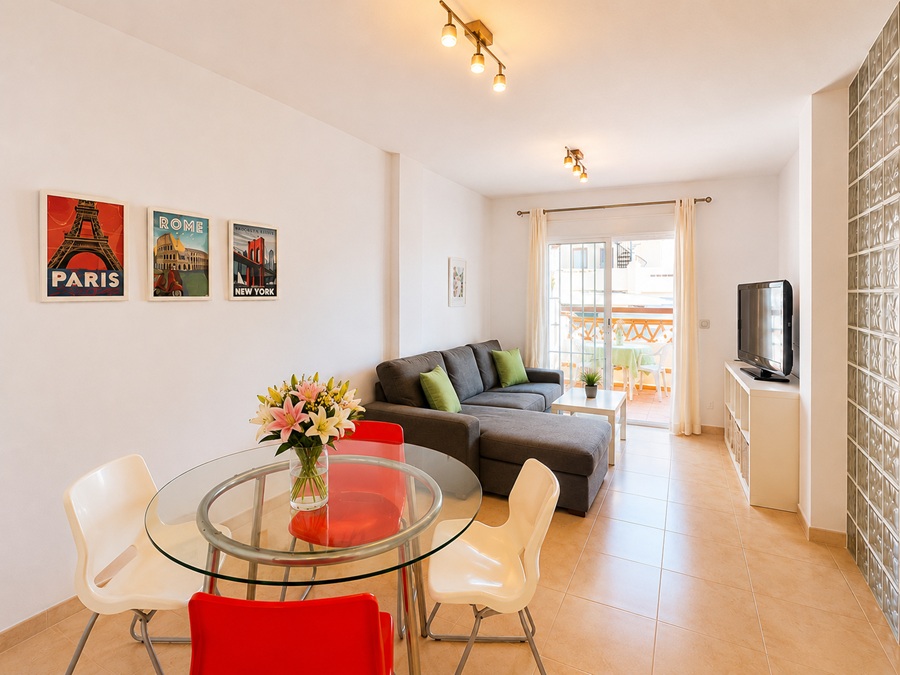 Appartement met 2 slaapkamers op 450 meter van het Burriana strand Nerja
