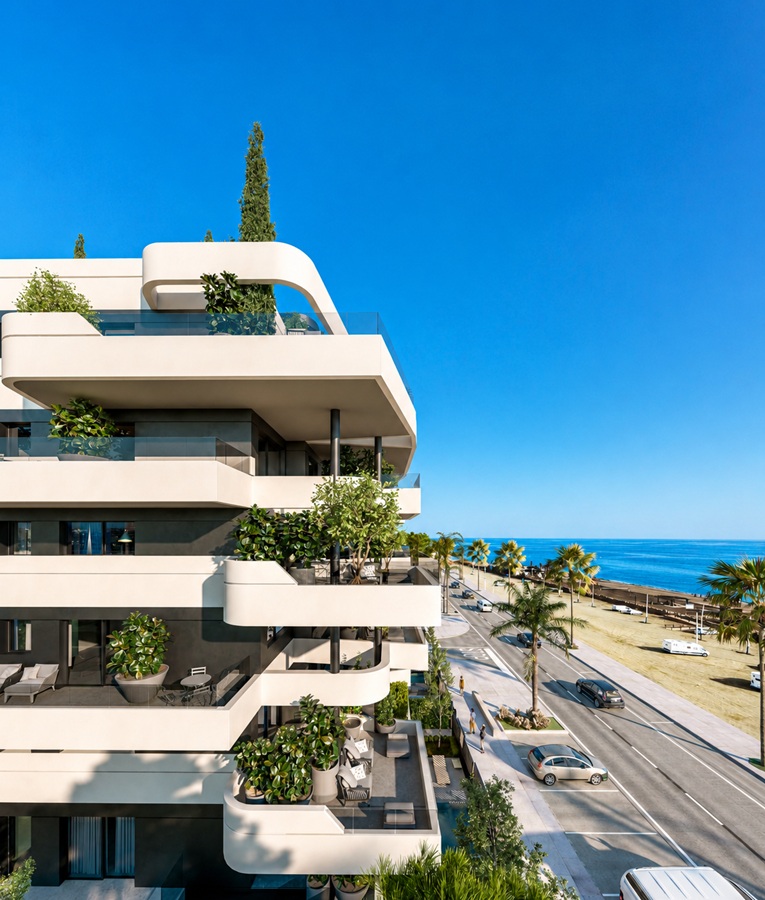 Luxe nieuwbouw project aan eerste lijn strand in Torre del Mar