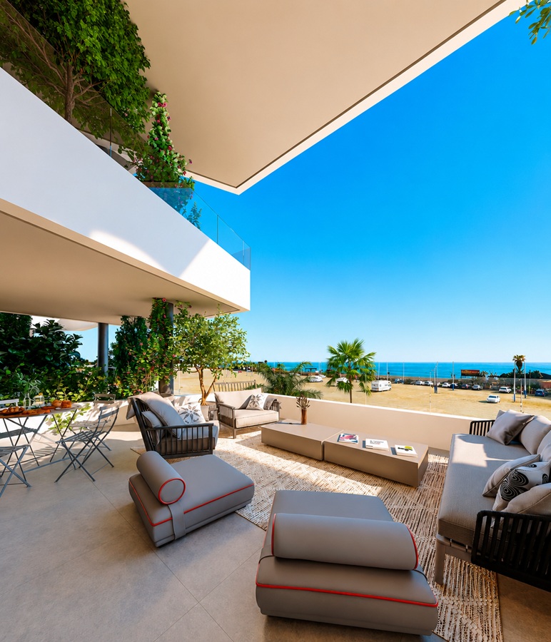 Luxe nieuwbouw project aan eerste lijn strand in Torre del Mar