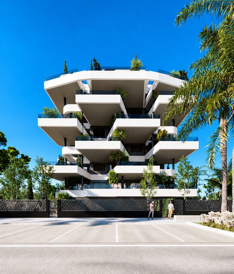 Luxe nieuwbouw project aan eerste lijn strand in Torre del Mar