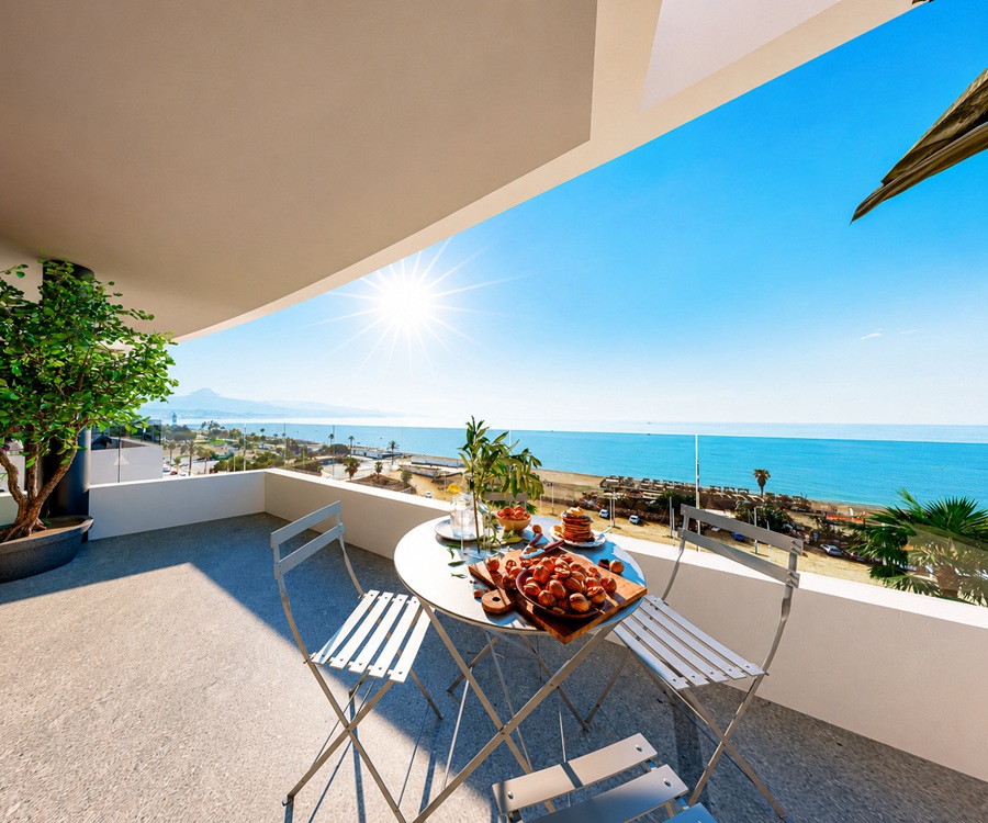 Luxe nieuwbouw project aan eerste lijn strand in Torre del Mar
