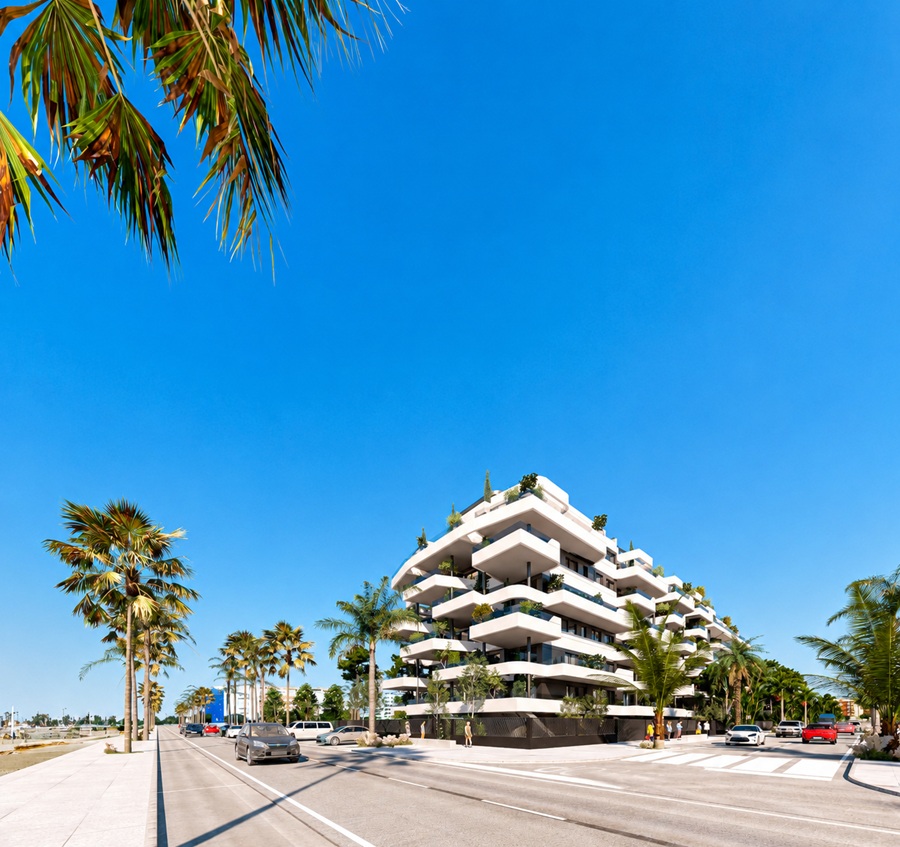 Luxe nieuwbouw project aan eerste lijn strand in Torre del Mar