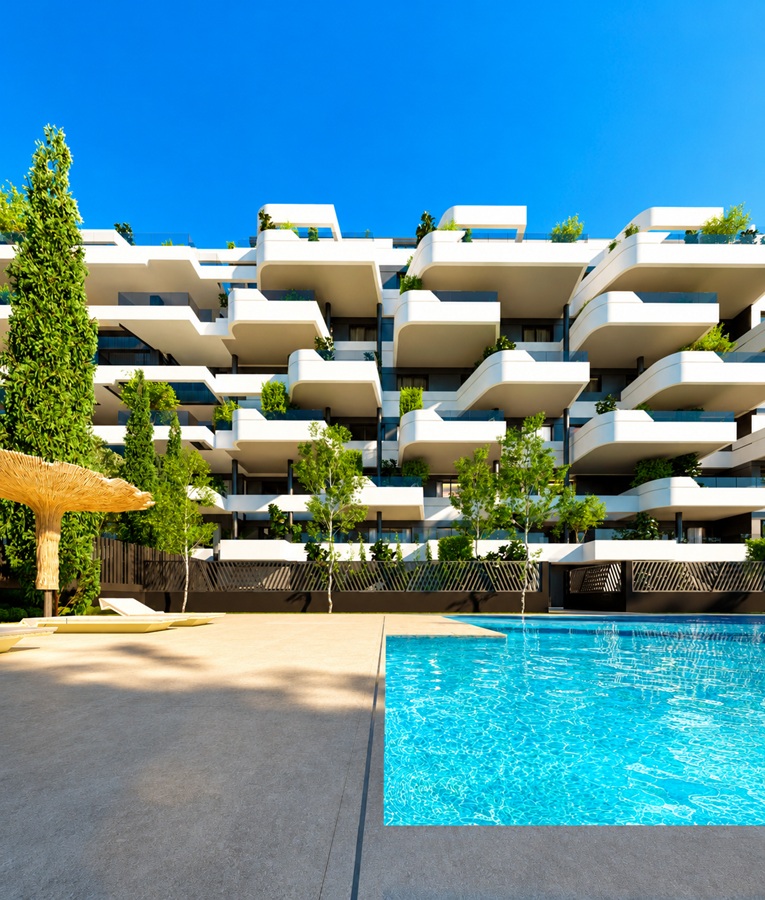 Luxe nieuwbouw project aan eerste lijn strand in Torre del Mar