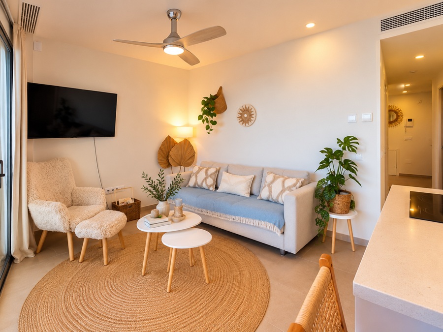 Exclusief hoekappartement met panoramisch zeezicht in Bayview II, Nerja